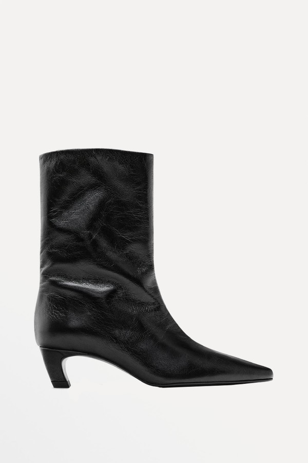 x from Leather High Heel Ankle Boots, £169 | Massimo Dutti