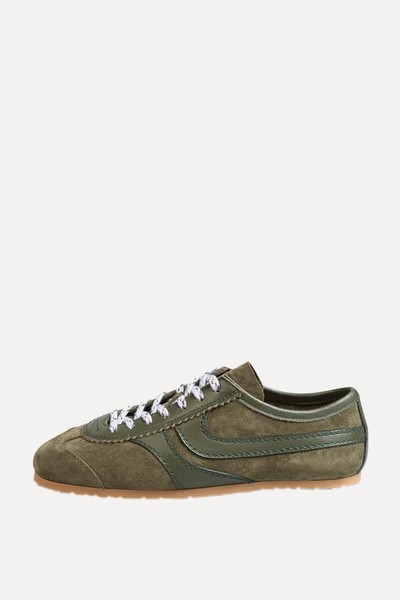 Leather-Trimmed Suede Sneakers from Dries Van Noten