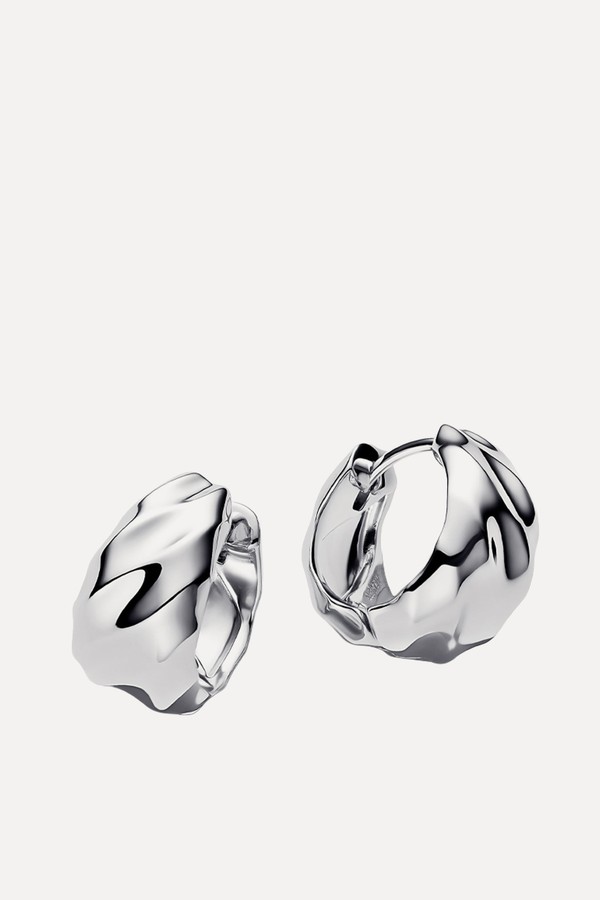 Rippled Small Hoop Earrings