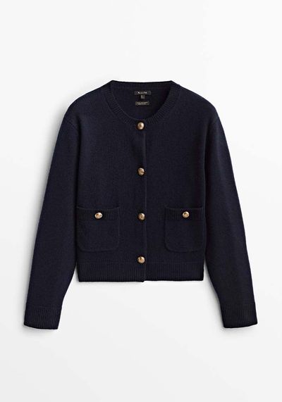 Cashmere Wool Knit Cardigan from Massimo Dutti