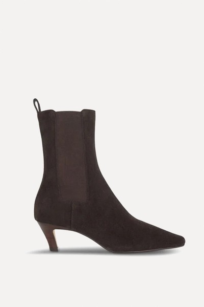 Chiselled Toe Kitten Heel Chelsea Ankle Boots from Dune London