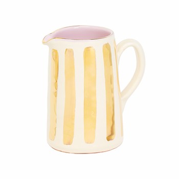 Gold Striped Ceramic Jug from Matilda Goad