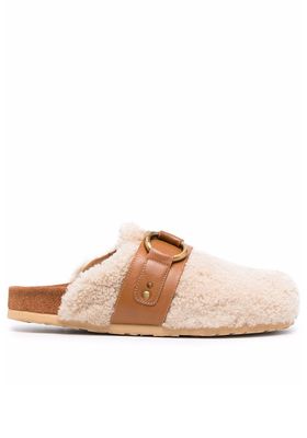 Textured Shearling Sliders  from See by Chloe