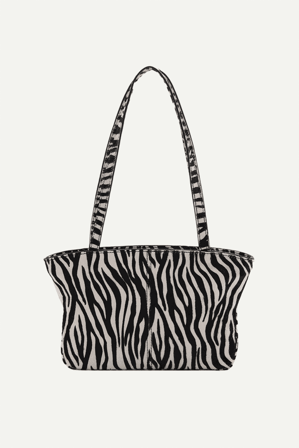Zebra-Print Leather Bag from Mango 