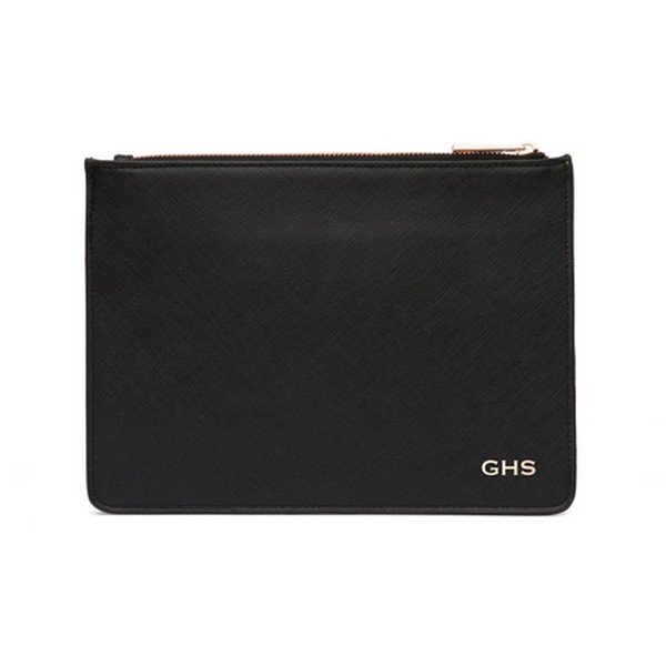 Sienna Pouch Jet Black Rose Gold
