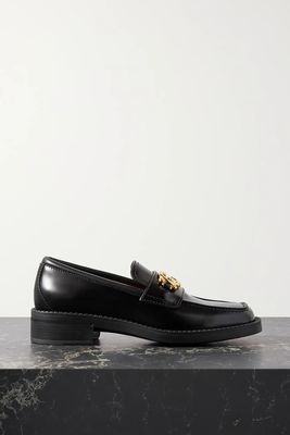 Nadeline Logo-Embellished Glossed-Leather Loafers from Gucci