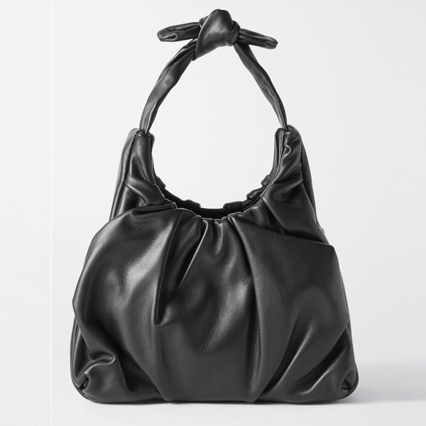 Island Ruched Leather Tote from Staud