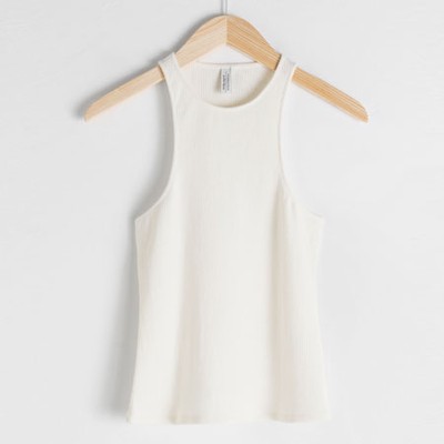 Cotton Blend Racer Back Tank from & Other Stories