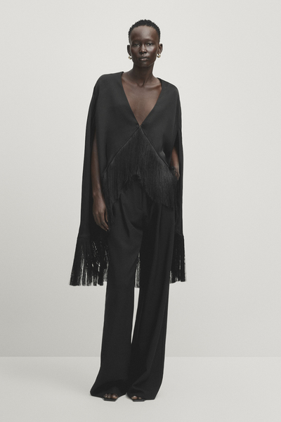 Cape With Fringing, £199 | Massimo Dutti