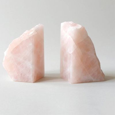 Rose Quartz Crystal Bookends from Decadorn