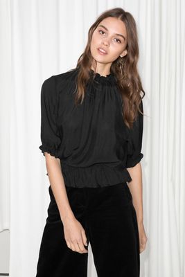 Gathered High-Neck Blouse from & Other Stories