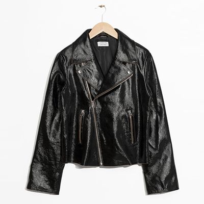 Patent Leather Biker Jacket from & Other Stories