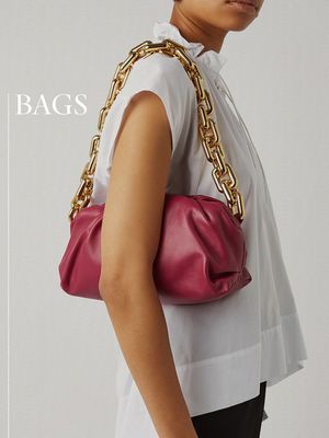 The Chain Pouch Leather Shoulder Bag from Bottega Veneta