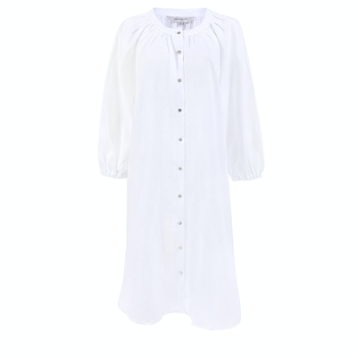 White Linen Shirt Dress from Hesper Fox 