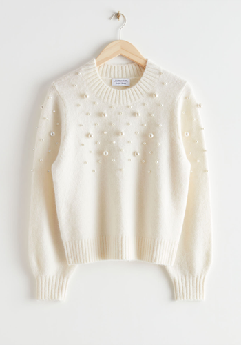 Pearl Bead Knit Jumper