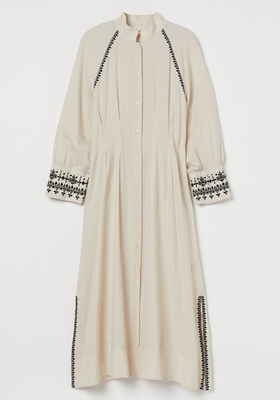 Linen-Blend Kaften Dress from H&M