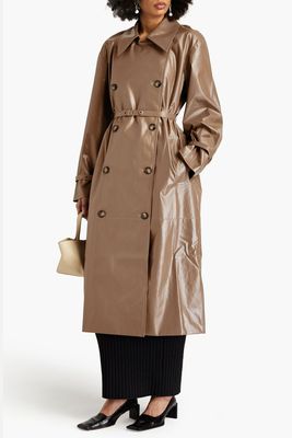 Beda Faux Leather Trench Coat from Nanushka
