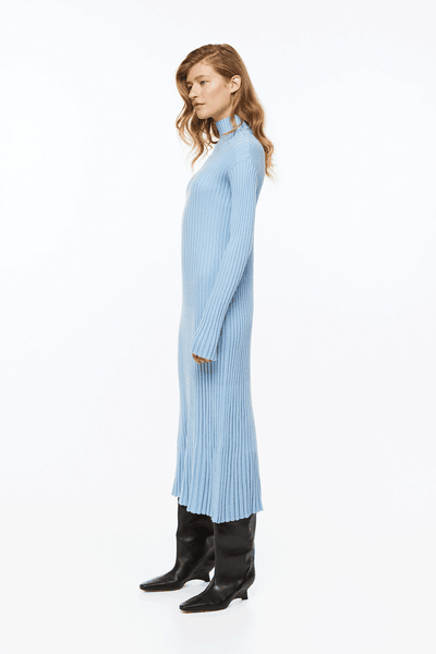 Rib-Knit Merino Wool Dress from H&M