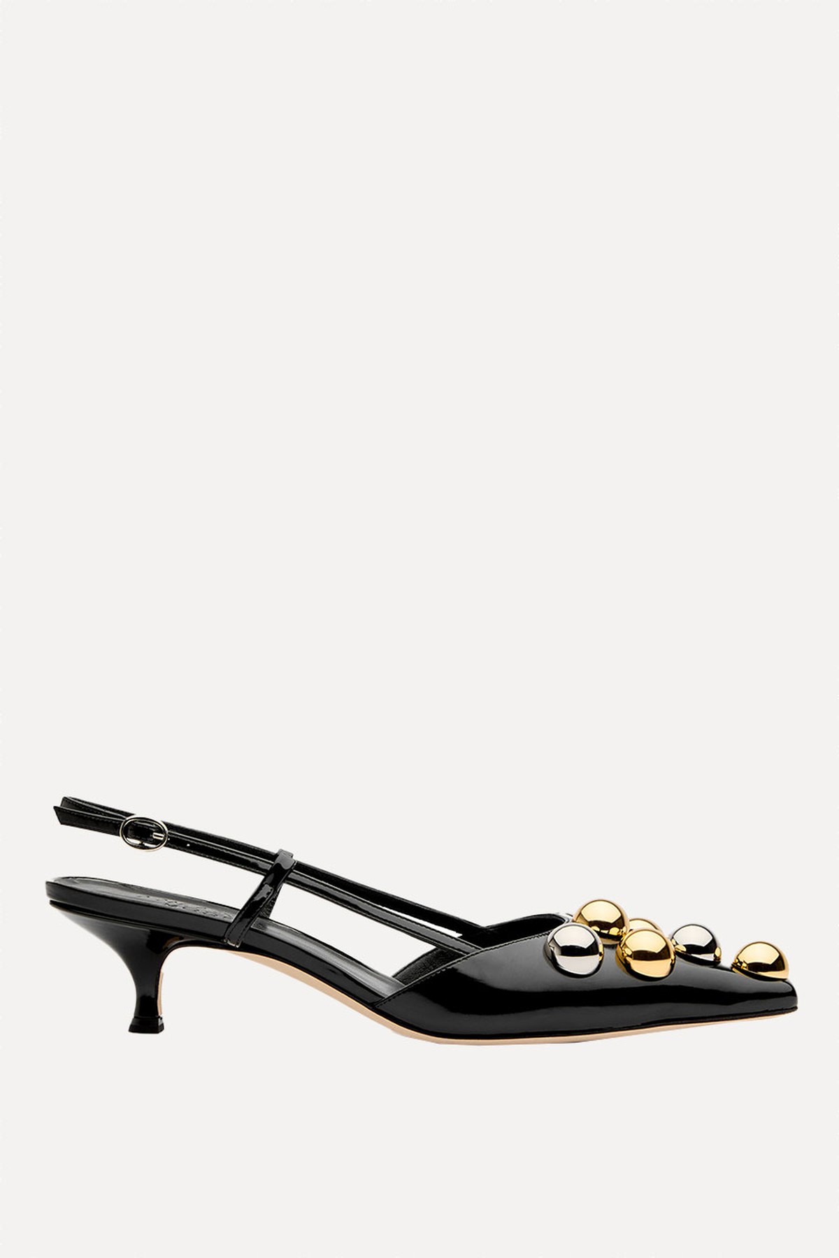 Rita 65 Embellished Leather Slingback Pumps from  A.W.A.K.E Mode