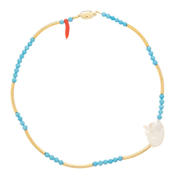 Baroque Pearl & Gold-Plated Choker Necklace from Timeless Pearly