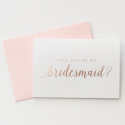 Rose Gold Foil Card  from Etsy