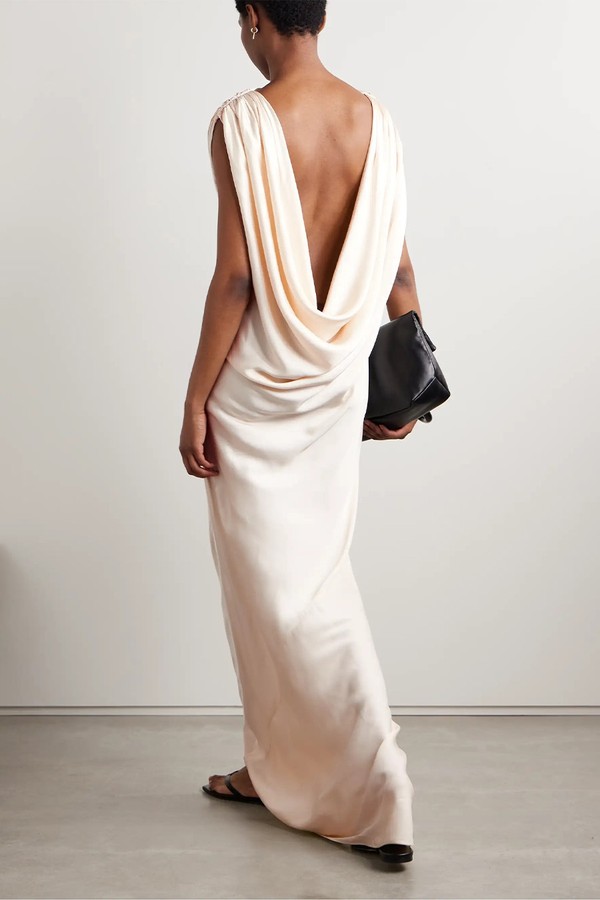 Toma Draped Satin Gown