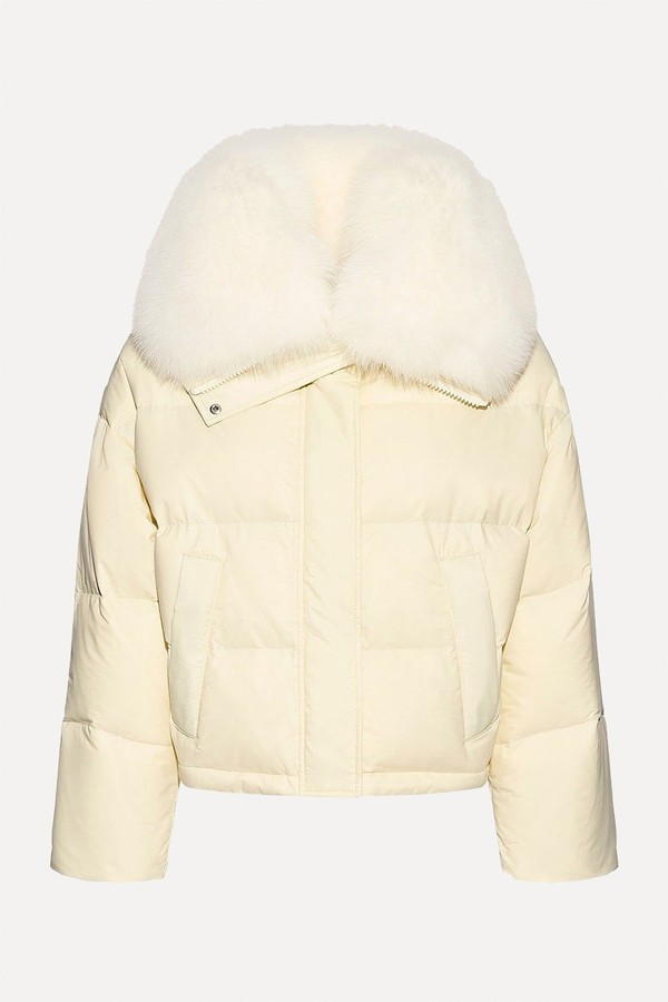 Short Down Jacket With Fox Trim from Yves Salomon
