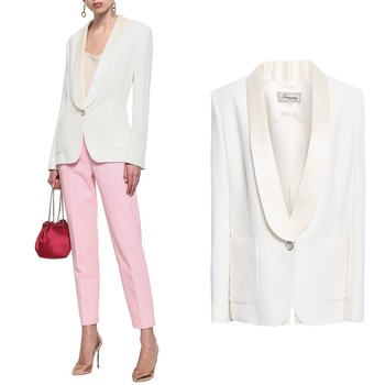 Satin-Trimmed Crepe Blazer from Temperley London