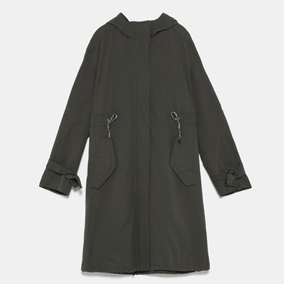 Hooded Parka With Drawstring from Zara