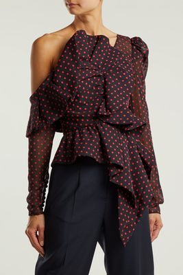 Asymmetric Embroidered Blouse from Self-Portrait
