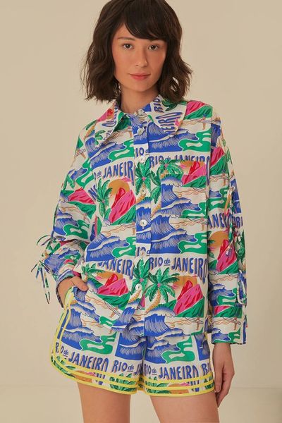 Carioca Posters Long Sleeve Shirt from Farm Rio