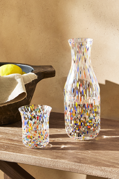 Blown Glassware Set With Speckled Design from Zara Home