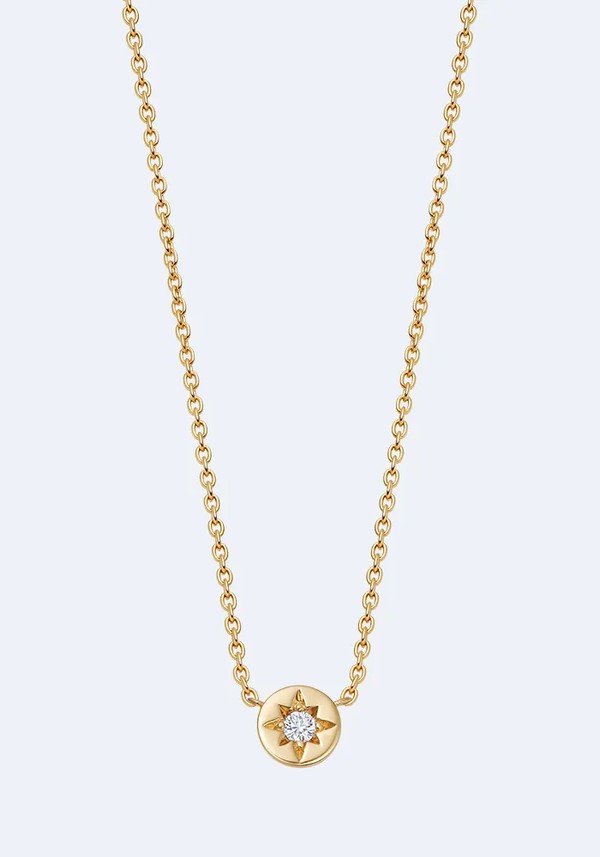 White Sapphire Star Pendant