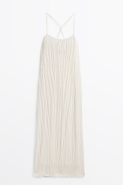 Long Pleated Dress from Massimo Dutti
