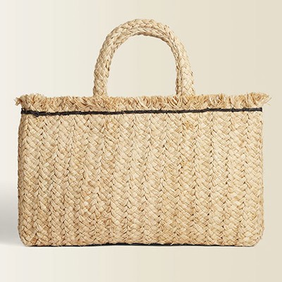 Raffia Straw Rectangular Bag from Jigsaw