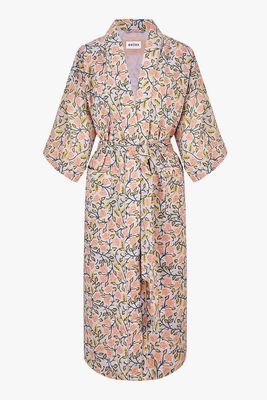 Organic Cotton Vine Print Dressing Gown from Brora