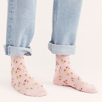 Rosebud Print Socks from Anna Sui
