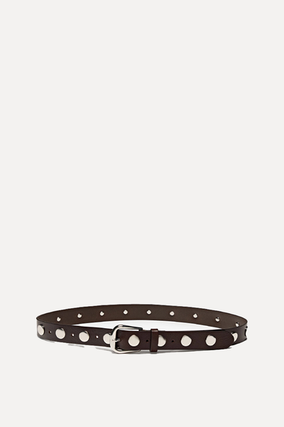 Studded Nappa Leather Belt