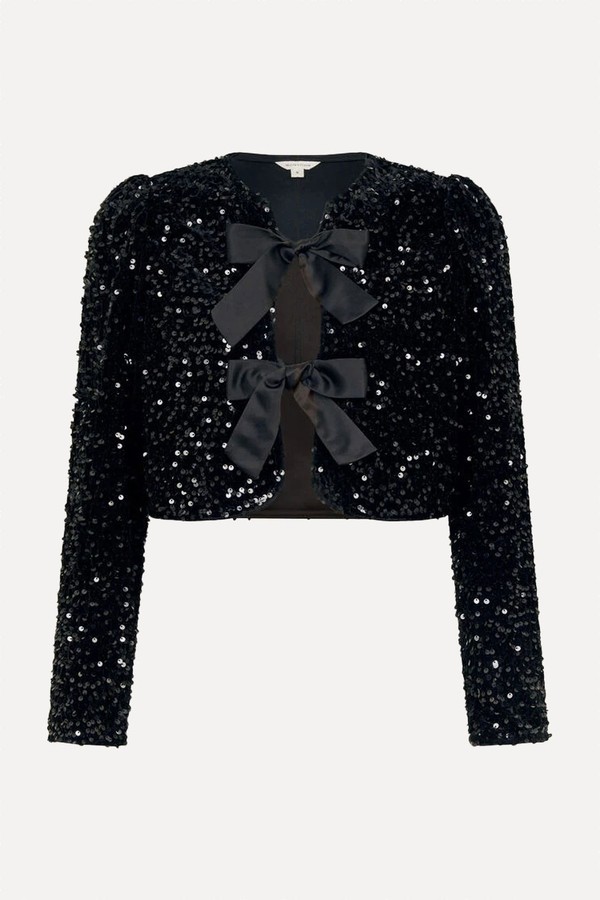 Belinda Bow Sequin Jacket from Monsoon