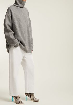 Displaced-Sleeve Roll-Neck Wool Sweater from Raey