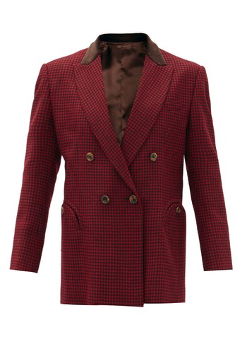 Double-Breasted Checked Wool Blazer from Blazé Milano