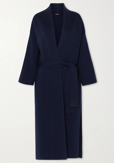 Belted Wool And Silk-Blend Coat from Akris