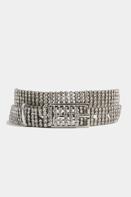 Cara Crystal Chainmail Belt from Reiss