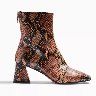 Snake Square Toe Boots