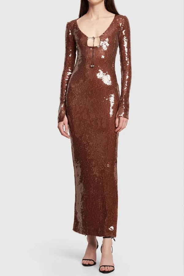 Solaria Sequin Midi Dress from 16Arlington