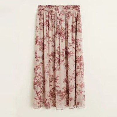 Floral Chiffon Skirt from Mango