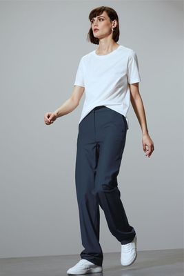 Wool Blend Trousers With Silk from M&S