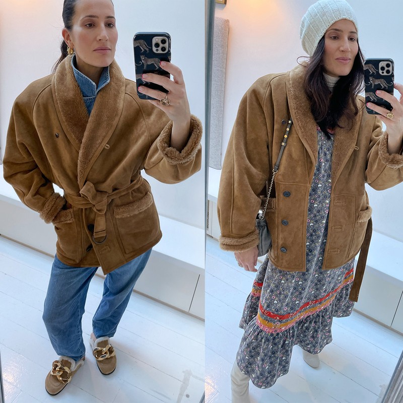 How To Wear A Suede Shearling Jacket – According To A Stylist