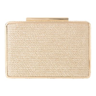 Leather Clutch Bag Pale Gold from L.K. Bennett