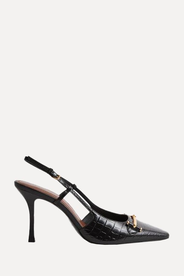 Dulcie Leather Slingback Heels from Reiss